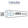 Office Jansan | Avery 19600 11 in. x 8.5 in. 3 Rings 1 in. Capacity Showcase Economy View Binders with Slant Rings - Black image number 2