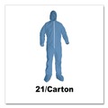 Bib Overalls | KleenGuard 45355 A65 Flame-Resistant Hood and Boot Coveralls - 2XL, Blue (25/Carton) image number 2