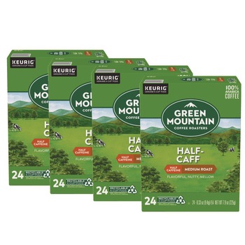 Green Mountain Coffee 5000330138 Coffee K-Cups - Half-Caff (96/Carton)