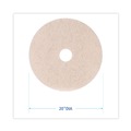 Cleaning & Janitorial Accessories | Boardwalk BWK4020NHE 20 in. Diameter Natural Hog Hair Burnishing Floor Pads - Tan (5/Carton) image number 4
