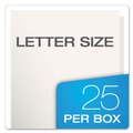 Office Jansan | Oxford 51704EE 100 Sheet Capacity 11 in. x 8.5 in. High Gloss Laminated Paperboard Folder - White (25/Box) image number 1