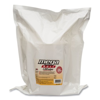 2XL TXL L420 8 x 8 Gym Wipes Mega Roll Refill - Unscented/White (2/Carton)