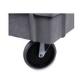 Utility Carts | Boardwalk UC4018BWK23 Two-Shelf 24 in. x 40 in. x 35-1/2 in. Plastic Resin Utility Cart - Gray image number 3