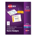 Office Jansan | Avery 74459 4 in. x 3 in. Top Load Necklace-Style Badge Holder with Laser/Inkjet Insert (100/Box) image number 0