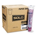 Cutlery | SOLO 370SI-0041 10 oz. Paper Hot Drink Cups in Bistro Design - Maroon (1000/Carton) image number 2