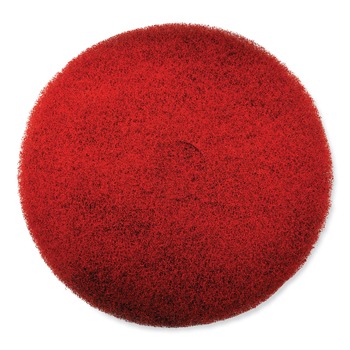 SC Johnson EZ CARE 17 in. Heavy-Duty Scrub Pad - Red/Gray (5/Carton)