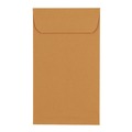  | Universal UNV35302 Round Flap 3.13 in. x 5.5 in. Kraft Coin Envelopes - Light Brown (500/Box) image number 1