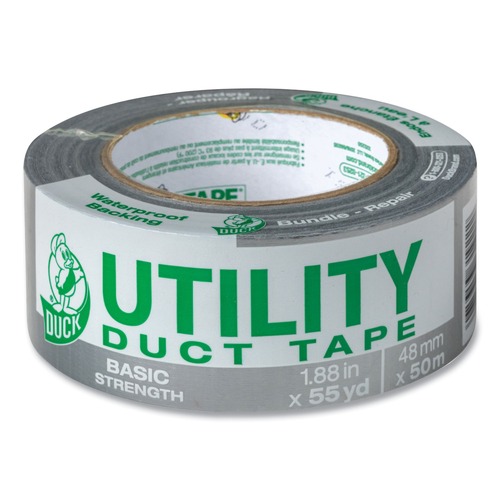 Office & Office Supplies | Duck 242946 1.88 in. x 55 yards 3 in. Core Utility Grade Tape - Silver (1-Roll) image number 0