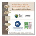 Food Trays, Containers, and Lids | World Centric PB-SC-U13-LFS 13.7 in. x 6.6 in. x 1.3 in. Fiber Hinged Paper Containers - Natural (200/Carton) image number 3