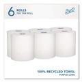 Paper Towels and Napkins | Scott 58423 8 in. x 700 ft. 1-Ply 100 Percent Recycled Hard Roll Paper Towels - White (6/Carton) image number 2