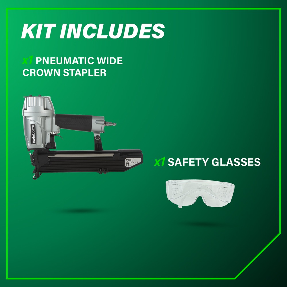Metabo HPT 1 in. x 16Gauge Wide Crown Stapler