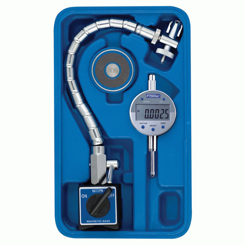 Protractors | Fowler 74-585-100 Chrome Flex Magnet and Indi-X Blue Indicator Set image number 0