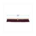 Brooms | Boardwalk BWK20324 3.25 in. Stiff Polypropylene Bristles 24 in. Brush Floor Brush Head - Maroon image number 1