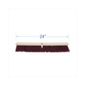 Brooms | Boardwalk BWK20324 3.25 in. Stiff Polypropylene Bristles 24 in. Brush Floor Brush Head - Maroon image number 1