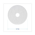 Floor Cleaners | Boardwalk BWK4016WHI 16 in. Polishing Floor Pads - White (5/Carton) image number 2