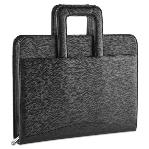 Mothers Day Sale! Save an Extra 10% off your order | Universal UNV25650 14.5 in. x 2.5 in. x 11.5 in. Vinyl Zip-Around Padfolio - Black image number 0