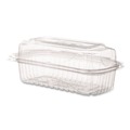 Food Trays, Containers, and Lids | Eco-Products EP-LC96 9 x 6 x 3 Renewable and Compostable Plastic Clamshell Hinged Food Containers - Clear (240/Carton) image number 0