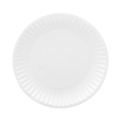  | AJM Packaging Corporation CP6OAWH 6 in. Coated Paper Plates - White (100/Pack, 12 Packs/Carton) image number 0