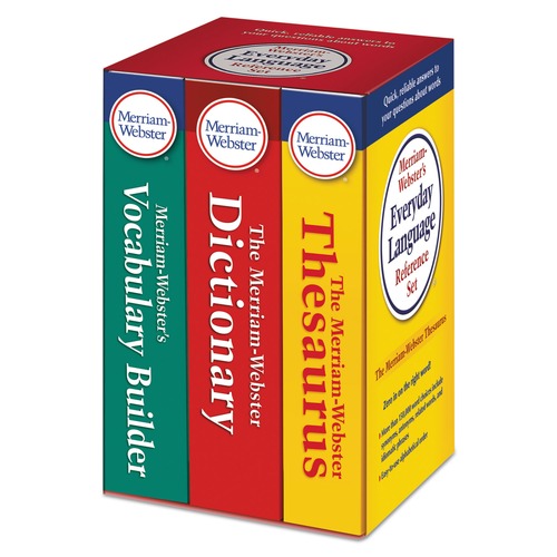 Office & Office Supplies | Merriam Webster MER332-8 Dictionary Thesaurus Vocabulary Builder Everyday Language Reference Set image number 0