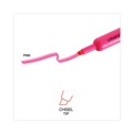 Office Jansan | Universal UNV08865 Fluorescent Ink Chisel Tip, Desk Highlighters - Pink (1 Dozen) image number 4