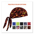 Cooling Gear | Ergodyne 12485 Chill-Its 6615 One Size Fits Most High-Performance Bandana Doo Rag with Terry Cloth Sweatband - Flames image number 4