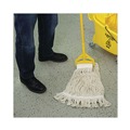 Mops | Boardwalk BWK524C 24 oz. Pro Loop Web/Tailband Premium Saddleback Cotton Mop Head - White (12/Carton) image number 8