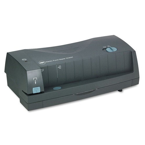 Office Staplers & Punches | GBC 7704280 24-Sheet 3230ST Electric 2- to 3-Hole Adjustable Punch/Stapler - Gray image number 0