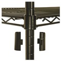  | Alera ALESW604818BL NSF Certified 48 in. x 18 in. x 72 in. 4-Shelf Wire Shelving Kit with Casters - Black image number 3