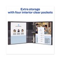 Office Jansan | Avery 79695 3 One Touch EZD Rings 1.5 in. Capacity 11 in. x 8.5 in. Heavy-Duty View Binder with DuraHinge - Black image number 6