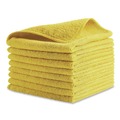 Office Jansan | Rubbermaid Commercial 1820580 12 in. x 12 in. Microfiber Cleaning Cloths - Yellow (24/Pack) image number 0