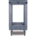 Utility Carts | Boardwalk UC4018BWK23 17.25 in. x 40 in. x 33.5 in. 2-Shelf Plastic Utility Cart - Gray image number 5