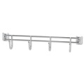  | Alera ALESW59HB418SR 18 in. Deep 4-Hook Bars for Wire Shelving - Silver (2-Piece/Pack) image number 0