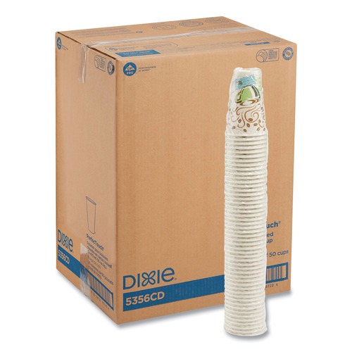 Just Launched | Dixie 5356CD Hot Cups, Paper, 16oz, Coffee Dreams Design ((1000/Carton) image number 0