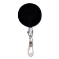 Office Jansan | Advantus 75406 24 in. Extension Premier Heavy-Duty Retractable ID Card Reel - Black/Silver (12/Box) image number 1