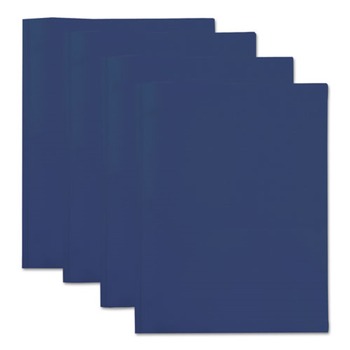 BINDERS AND BINDING SUPPLIES | Universal UNV20552 10-Piece/Pack Plastic 2-Pocket 3-Fastener 100-Sheet Capacity Report Covers - Royal Blue