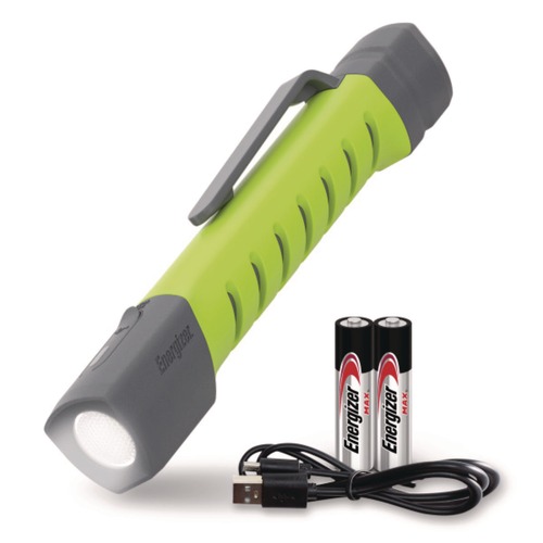 Flashlights | Energizer ENYPHH22 Rechargeable Lithium-Ion Pro Series Inspection Light with 2 AAA Batteries - Gray/Green image number 0