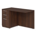 Office Desks & Workstations | Alera AE1NZK-UF2448R HRG 48 in. x 24 in. x 29 in. Seville Series Left Desk Return with Pedestal - Mahogany image number 4