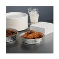 Labor Day Sale! Save $30 off $199! | Boardwalk BWKROUND7 7 in. x 1.46 in. 24 oz. Round Aluminum To-Go Containers - Silver (500/Carton) image number 7