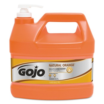 GOJO Industries 0945-04 Natural Orange 1 Gallon Pump Bottle Smooth Hand Cleaner (4/Carton)