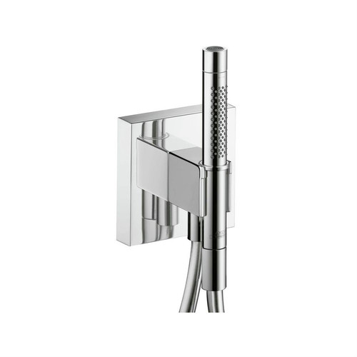 Fixtures | Hansgrohe 12626001 AXOR Starck Organic 5 in. x 5 in. Handshower Porter with Outlet and Handshower (Chrome) image number 0