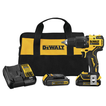 Dewalt DCD709C2 ATOMIC 20V MAX Brushless Compact Lithium-Ion 1/2 in. Cordless Hammer Drill/Driver Kit (1.5 Ah)