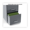 Office Filing Cabinets & Shelves | Alera 2806760 14 in. x 18 in. x 24.1 in. Soho 2-Drawer Vertical Letter File Cabinet - Charcoal image number 2