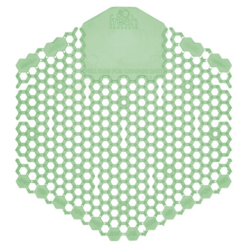 Odor Control | Fresh Products 3WDS-F-010I060M-02 Wave 3D Urinal Deodorizer Screen - Cucumber Melon Scent, Green (10/Box) image number 0