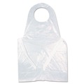 Food Service | AmerCareRoyal RPA20 28 in. x 46 in. 1 mil Heavyweight Poly Aprons - One Size Fits All/White (500/Carton) image number 0