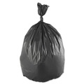 Trash Bags | Inteplast Group WSLW3858SHK Low-Density 60 Gallon 38 in. x 58 in. Commercial Can Liners - Black (100/Carton) image number 0