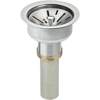 Elkay LK35 3-1/2 in. Drain Fitting Type 304 Strainer Basket and Tailpiece (Stainless Steel)