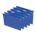  | Universal UNV14116EE Deluxe Bright Color 1/5-Cut Tab Letter Size Hanging File Folders - Blue (25/Box) image number 1