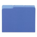 Office Jansan | Universal UNV12301 1/3-Cut Assorted Tab Interior File Folders - Letter Size, Blue (100/Box) image number 2