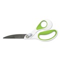 Office Jansan | Westcott 16445 9 in. Long, 4.5 in.Cut Length CarboTitanium Bonded Scissors - White/Green Bent Handle image number 0