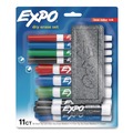 Markers | EXPO 2211243 Low-Odor Dry Erase 10-Color Marker and Eraser Set Broad Chisel/Fine Bullet Tips Assorted Colors 11 Pieces/Set image number 0